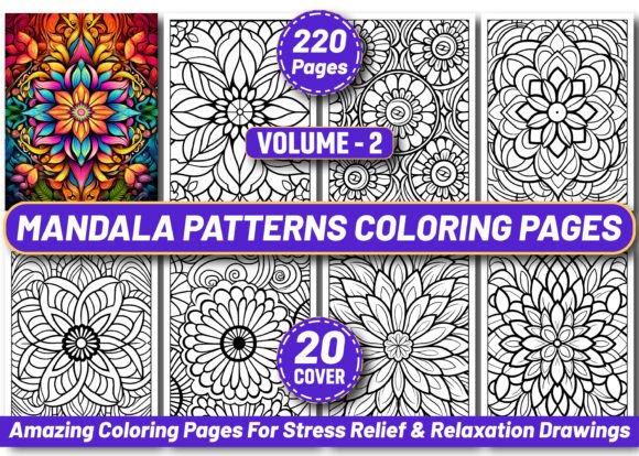 Download 220 Mandala Patterns Coloring Pages KDP - Coloring pages kdp Collection