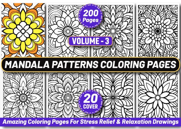 Download 200 Mandala Patterns Coloring Pages KDP - Coloring pages kdp Collection