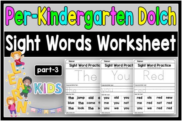 Download Dolch Sight Words Tracing Book Pre K V.3 - Tracing book Collection