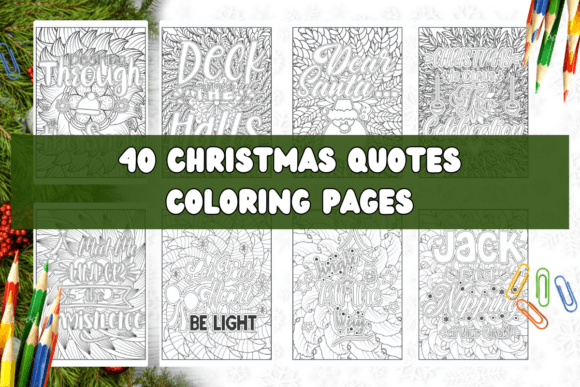 Download 40 Christmas Quotes Coloring Pages KDP - Coloring pages kdp Collection