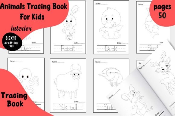 Download Animals Tracing Book for Kids - Premium Bundle