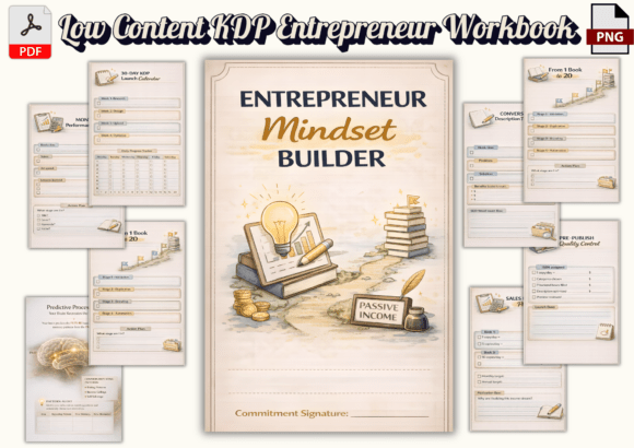 Download Low Content KDP Entrepreneur Workbook - Low content Collection